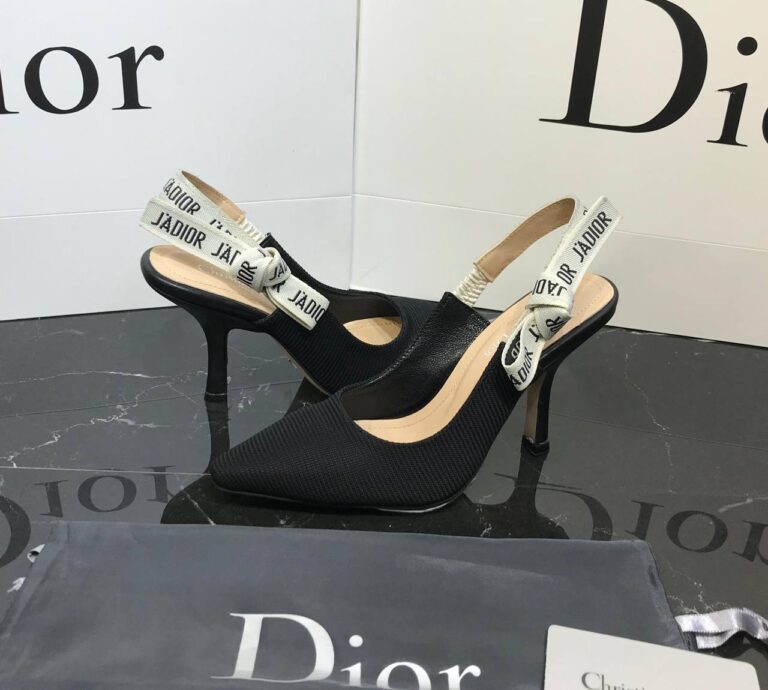 christian dior ayakkabi siyah stiletto jadior slingback topuk 9 cm