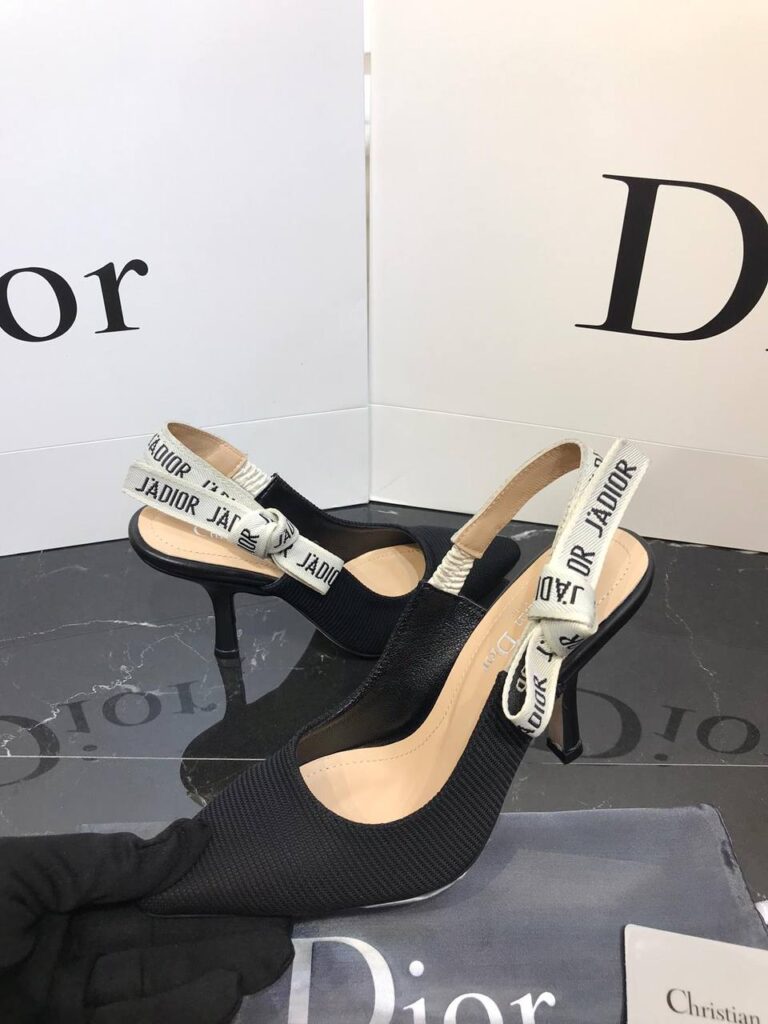 christian dior ayakkabi siyah stiletto jadior slingback topuk 9 cm