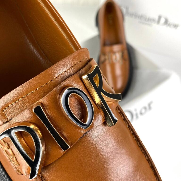 christian dior ayakkabi taba deri derby topuk 5 cm