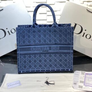 christian dior canta book tote kadife lacivert 42x36 cm