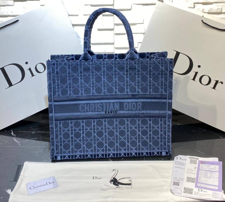 christian dior canta book tote kadife lacivert 42x36 cm