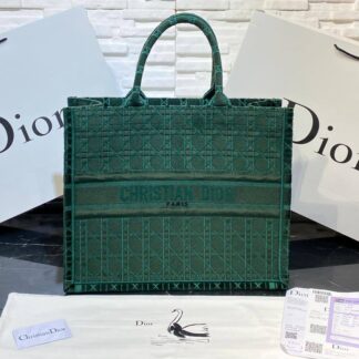 christian dior canta book tote kadife yesil 42x36 cm