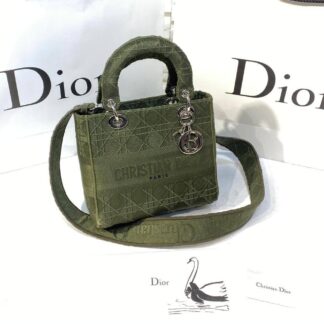 christian dior canta lady nakisli haki yesil 23x21 cm