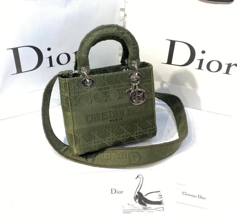 christian dior canta lady nakisli haki yesil 23x21 cm