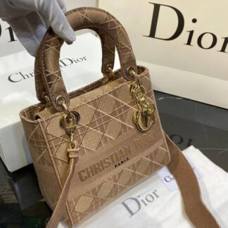 christian dior canta lady nakisli kahve 23x21 cm