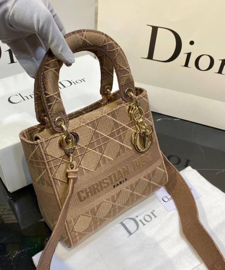 christian dior canta lady nakisli kahve 23x21 cm