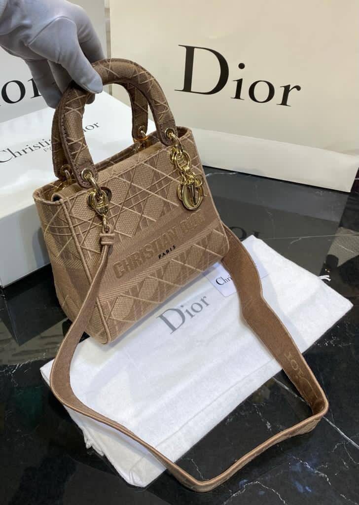 christian dior canta lady nakisli kahve 23x21 cm