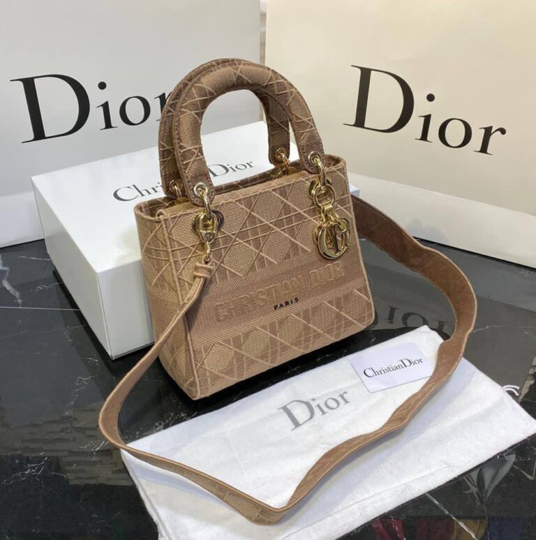 christian dior canta lady nakisli kahve 23x21 cm