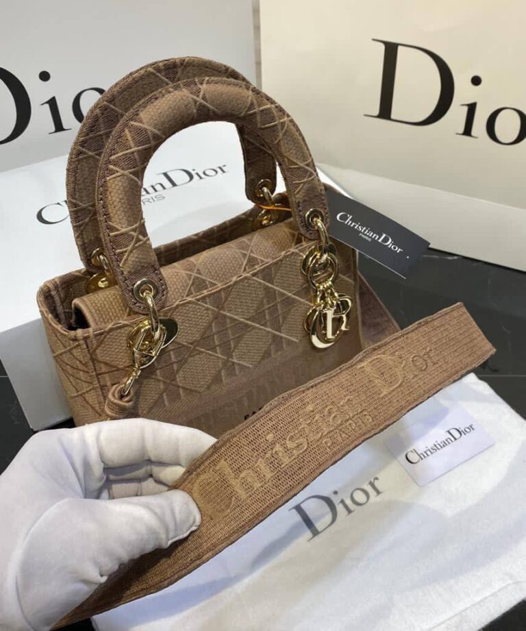 christian dior canta lady nakisli kahve 23x21 cm