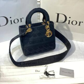 christian dior canta lady nakisli siyah 23x21 cm