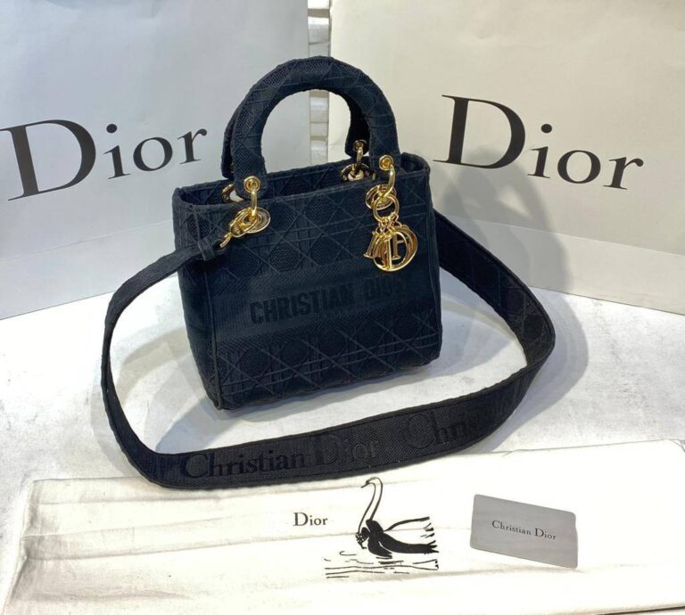christian dior canta lady nakisli siyah 23x21 cm
