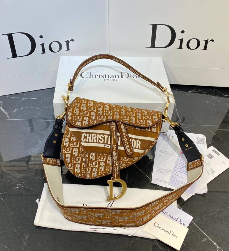 christian dior canta saddle taba 25x20 cm
