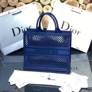 christian dior canta tote ozel seri lacivert 42x36 cm