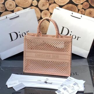 christian dior canta tote ozel seri pudra pembe 42x36 cm