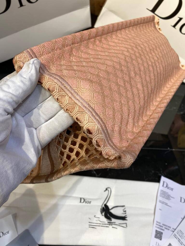 christian dior canta tote ozel seri pudra pembe 42x36 cm