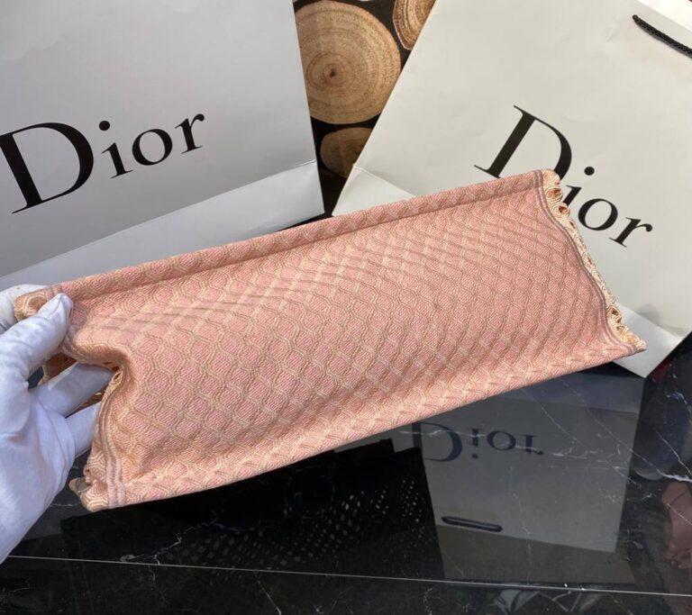 christian dior canta tote ozel seri pudra pembe 42x36 cm