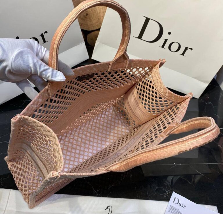 christian dior canta tote ozel seri pudra pembe 42x36 cm
