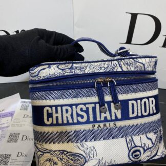 christian dior canta travel vanity lacivert 24x17 cm