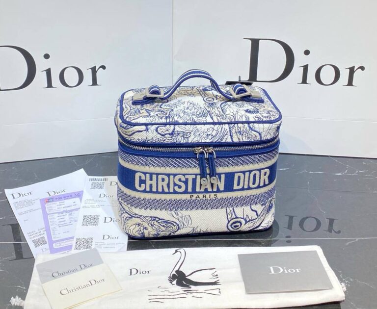 christian dior canta travel vanity lacivert 24x17 cm