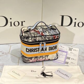 christian dior canta travel vanity taba mavi 24x17 cm