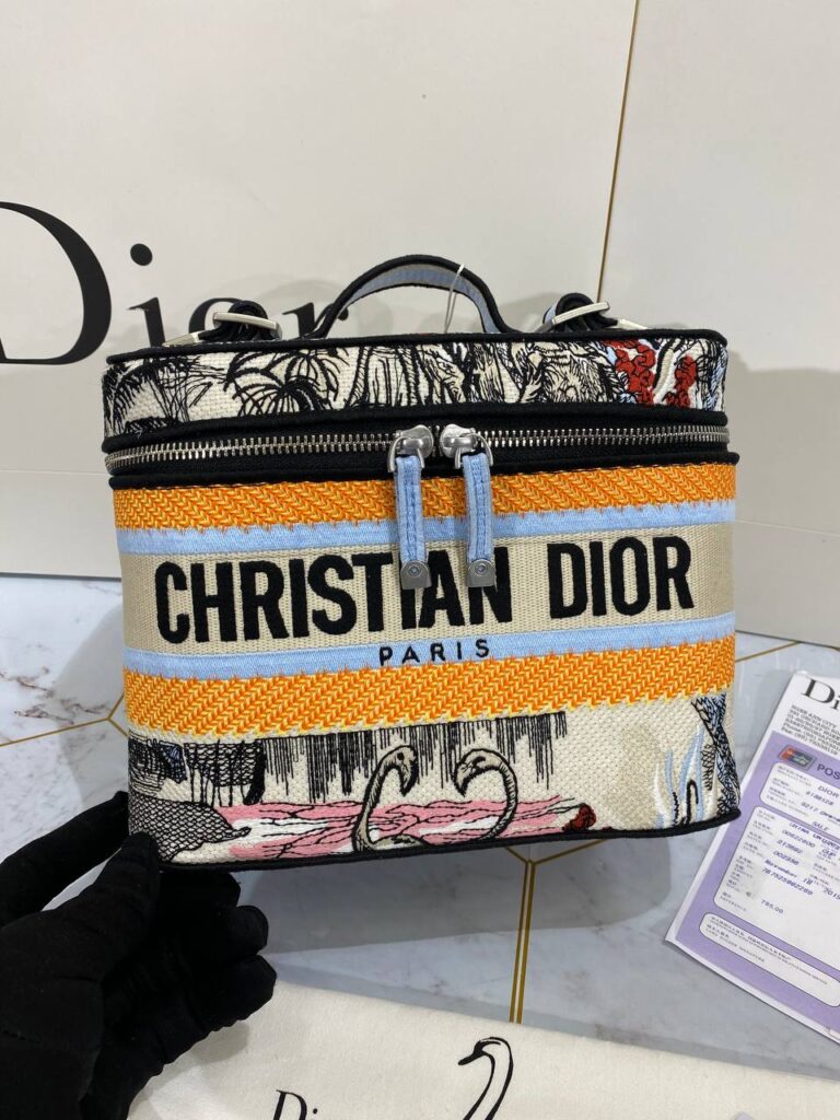christian dior canta travel vanity taba mavi 24x17 cm