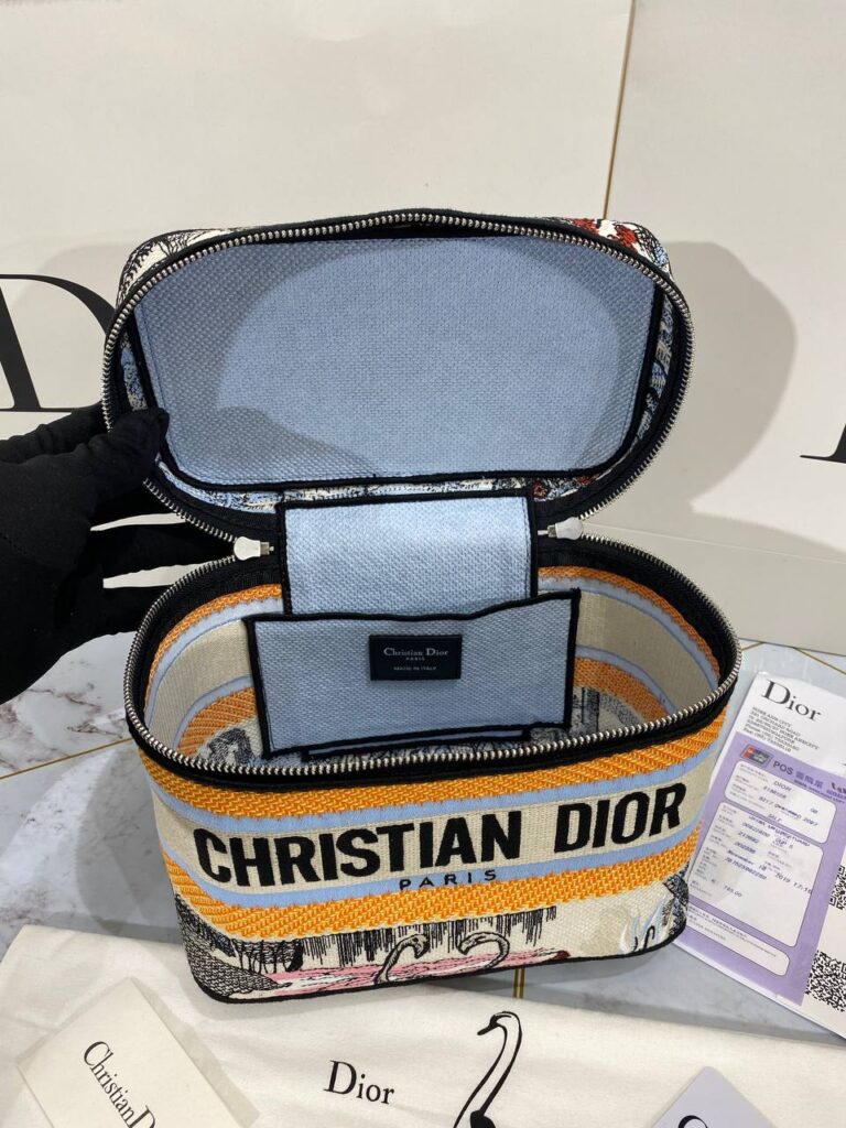 christian dior canta travel vanity taba mavi 24x17 cm