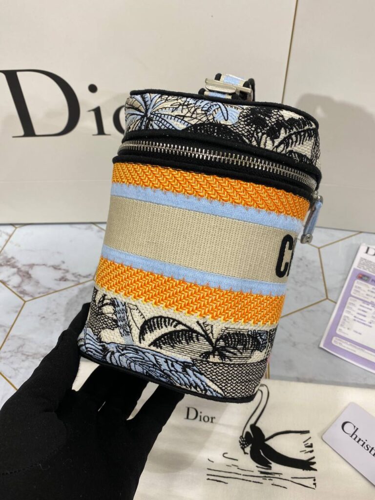 christian dior canta travel vanity taba mavi 24x17 cm