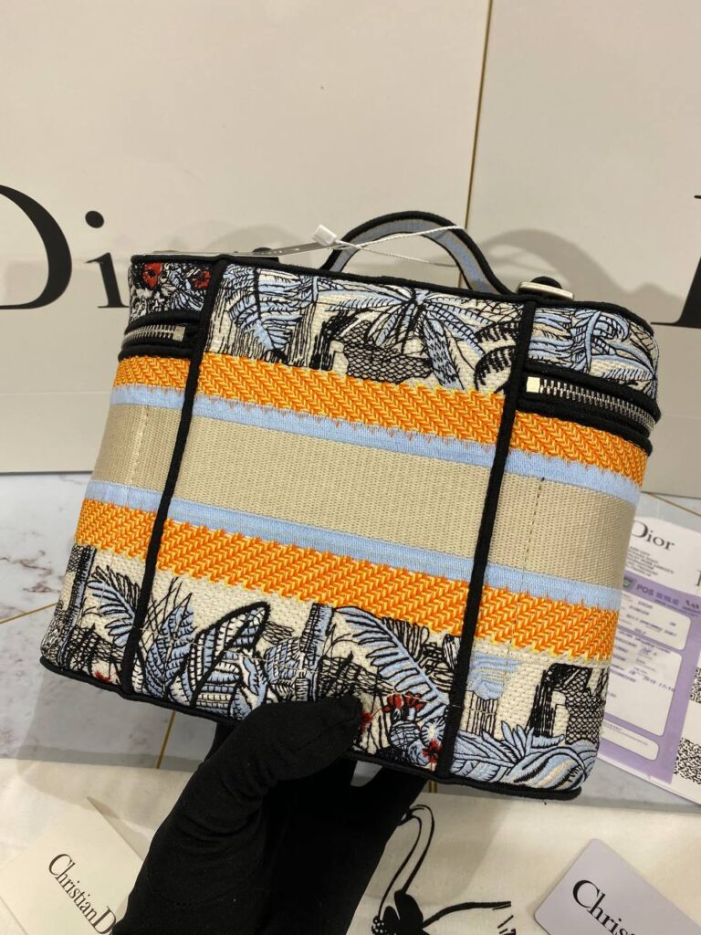 christian dior canta travel vanity taba mavi 24x17 cm