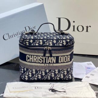 christian dior canta vanity nakisli lacivert 24x17 cm