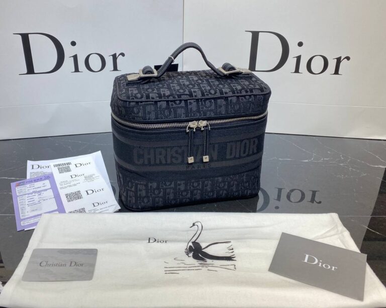 christian dior canta vanity nakisli siyah 24x17 cm