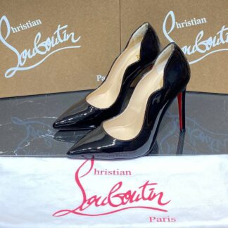 christian louboutin ayakkabi stiletto rugan siyah topuklu 12 cm