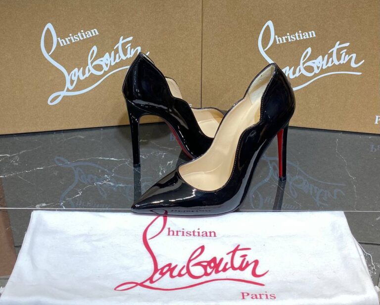 christian louboutin ayakkabi stiletto rugan siyah topuklu 12 cm