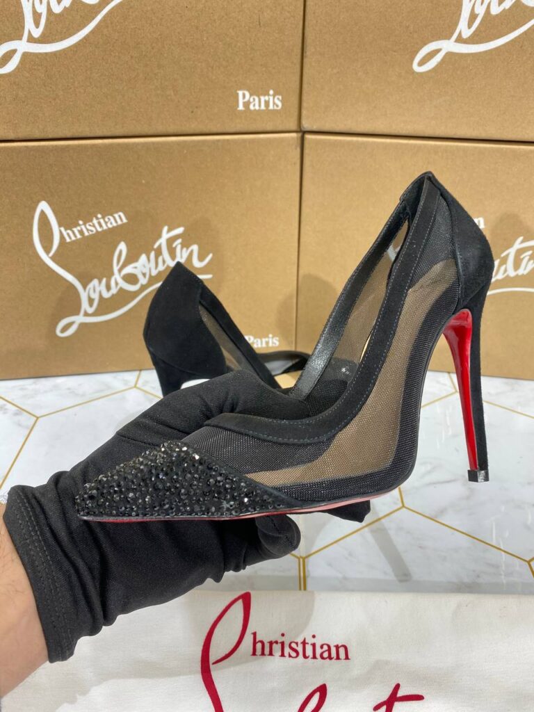 christian louboutin ayakkabi stiletto siyah topuk 12 cm
