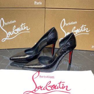 christian louboutin ayakkabi stiletto so kate siyah kroko 10 cm