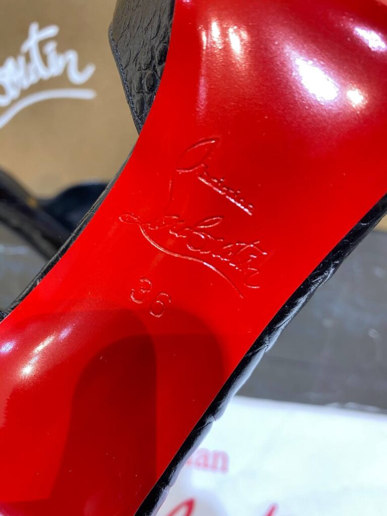 christian louboutin ayakkabi stiletto so kate siyah kroko 10 cm