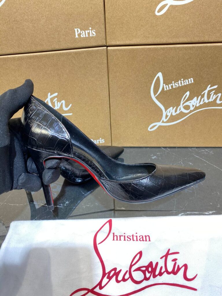 christian louboutin ayakkabi stiletto so kate siyah kroko 10 cm