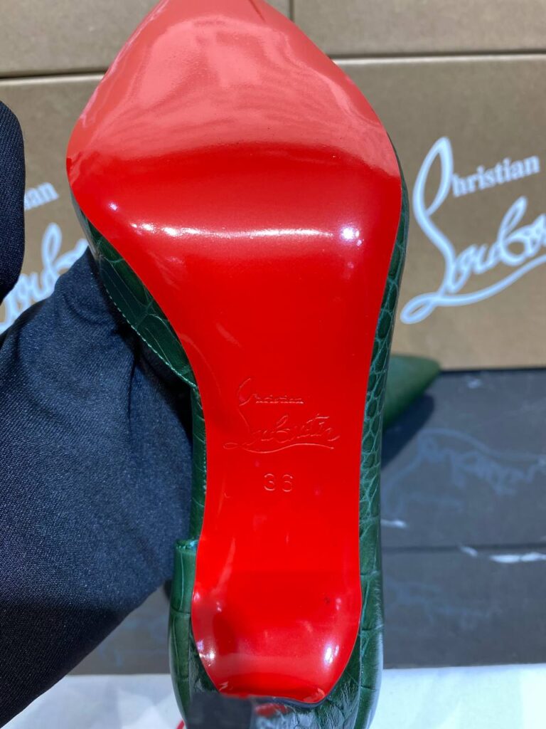 christian louboutin ayakkabi stiletto so kate yesil kroko 10 cm
