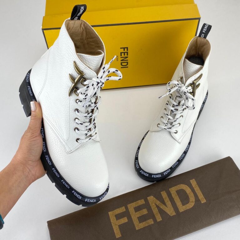 fendi ayakkabi biker style beyaz bot