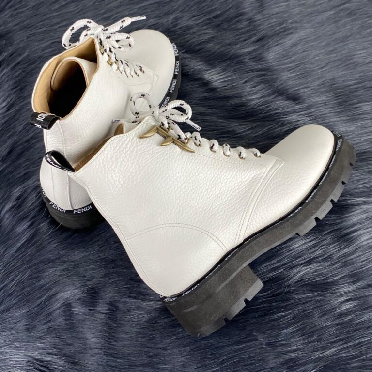 fendi ayakkabi biker style beyaz bot