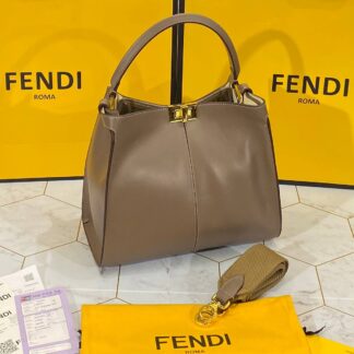 fendi canta pekaboo medium x lite vizon 30x26 cm