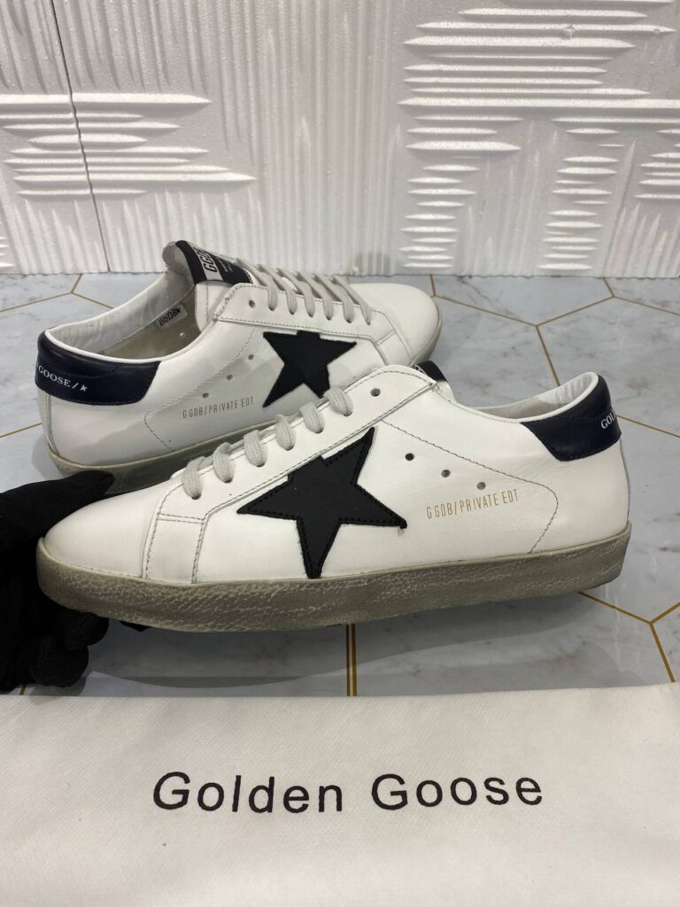golden goose ayakkabi erkek sneaker siyah beyaz