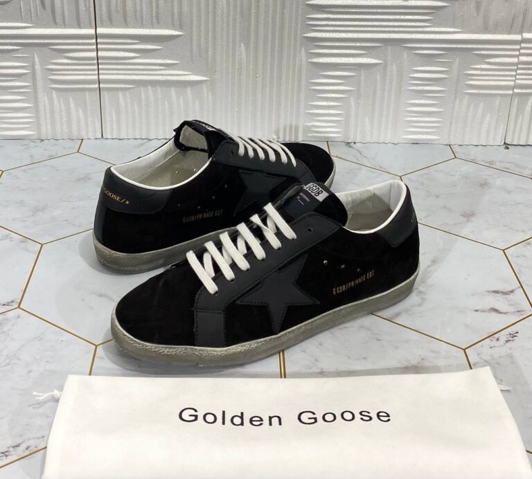 golden goose ayakkabi erkek sneaker siyah suet