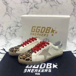 golden goose ayakkabi superstar leopar kirmizi sneaker