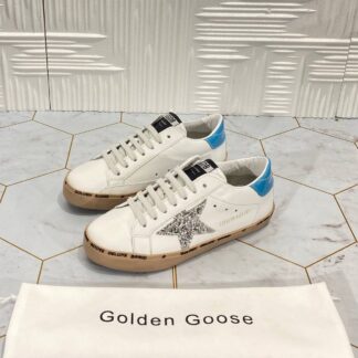 golden goose ayakkabi superstar sneakers beyaz mavi