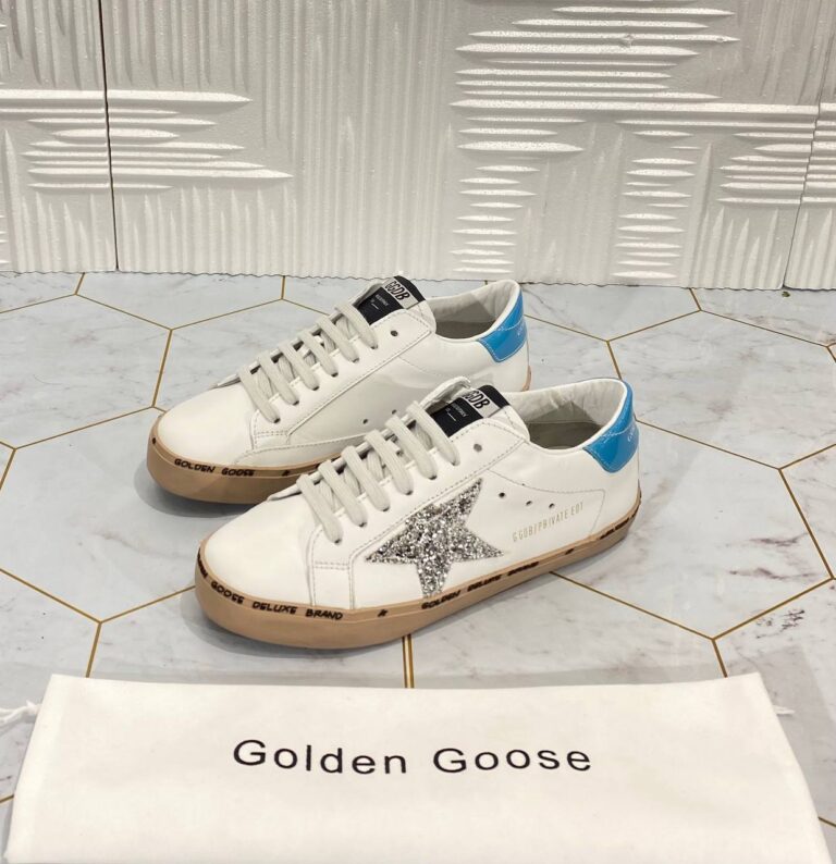 golden goose ayakkabi superstar sneakers beyaz mavi