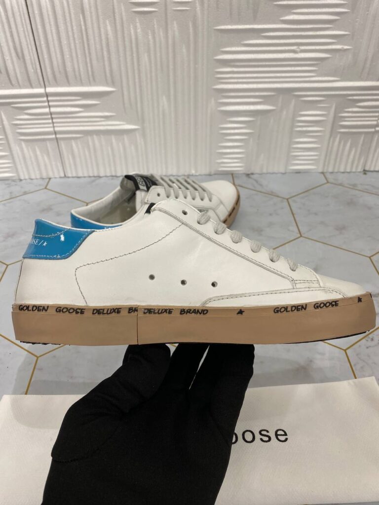 golden goose ayakkabi superstar sneakers beyaz mavi