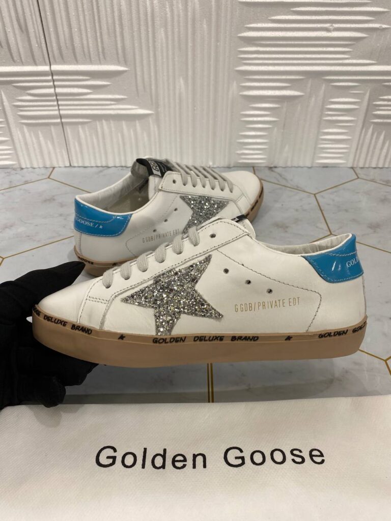 golden goose ayakkabi superstar sneakers beyaz mavi