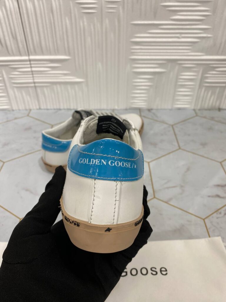 golden goose ayakkabi superstar sneakers beyaz mavi