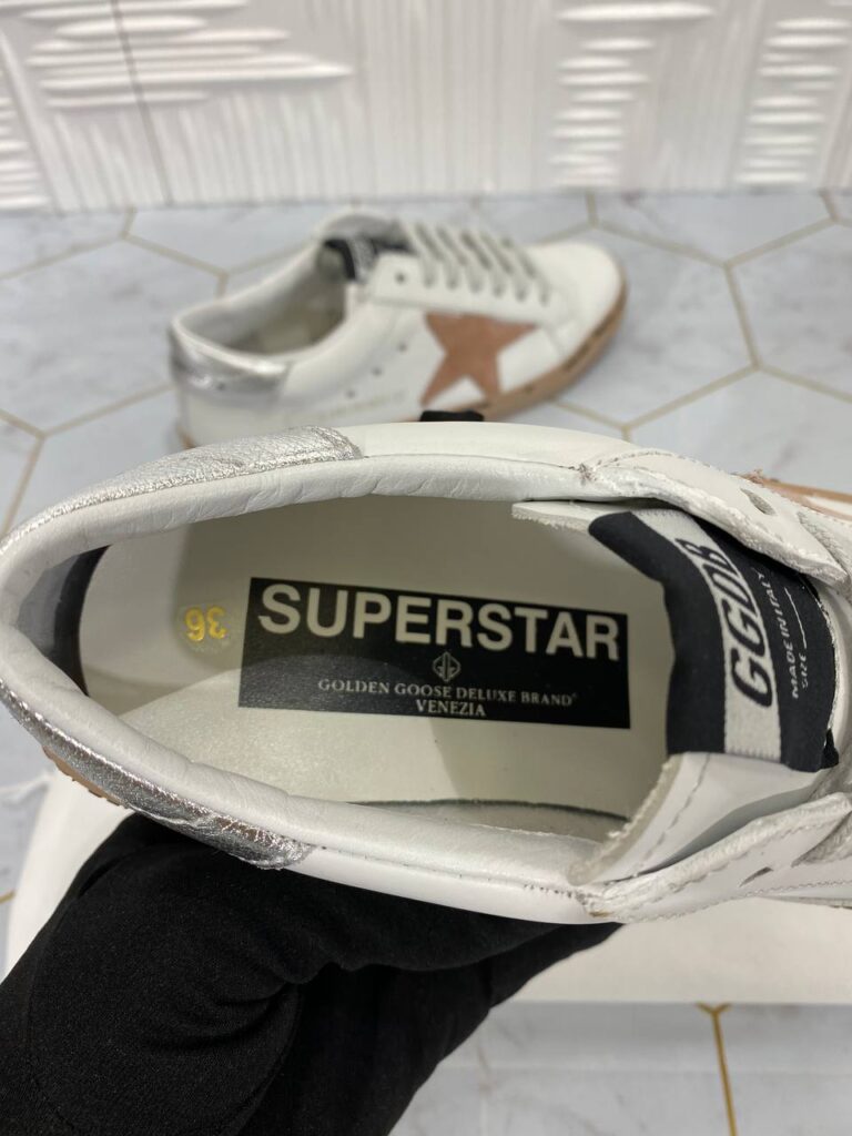 golden goose ayakkabi superstar sneakers beyaz pudra