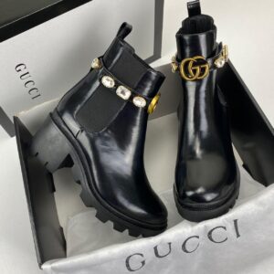 gucci ayakkabi chelsea crystal belt bot taban 3cm topuk 5cm